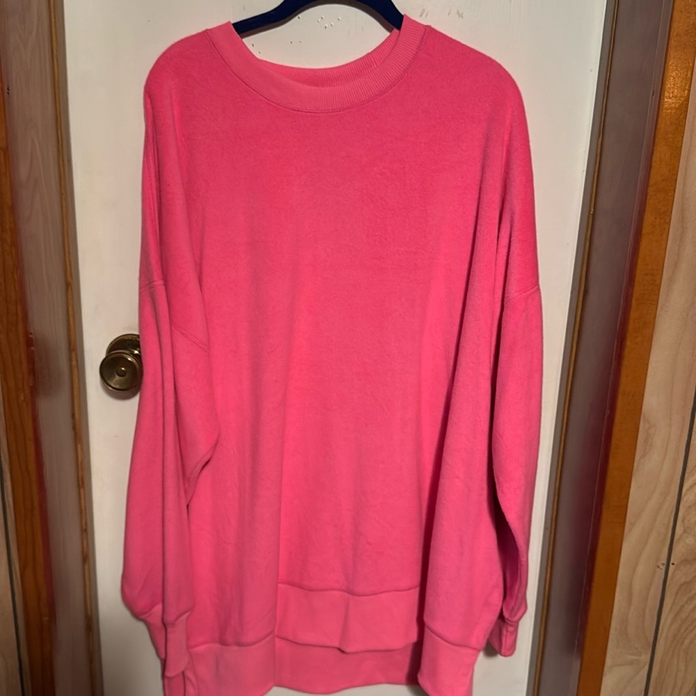 Aerie Hot Pink Reverse Sweatshirt